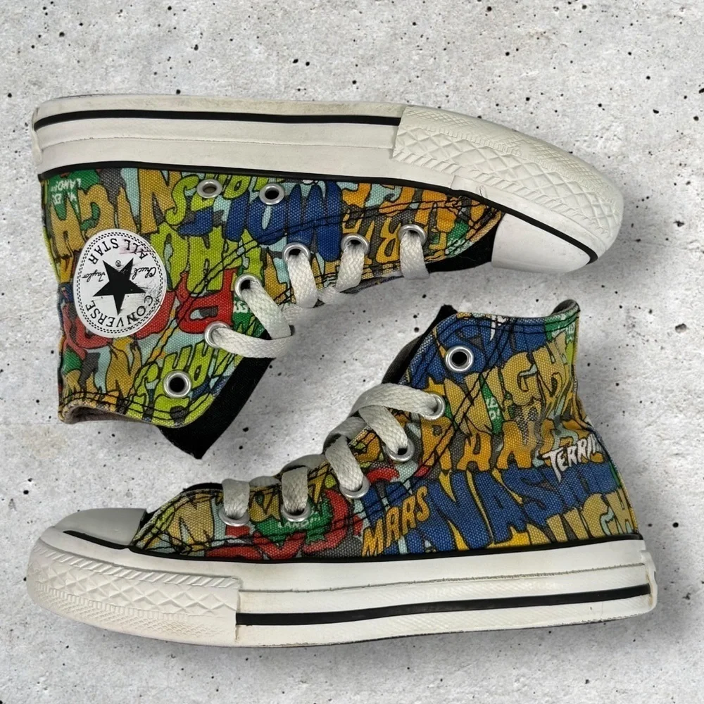 Vintage kids Converse All Star science fiction Mars Invasion size 12